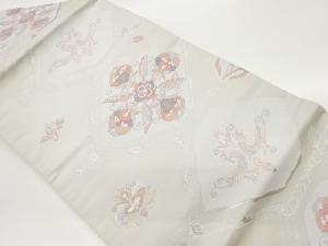 華紋に変わり鳥模様織出し名古屋帯